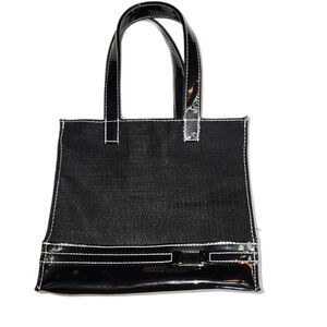 Vintage Estee Lauder Black Handbag Clutch Purse w/ Make-Up Bag